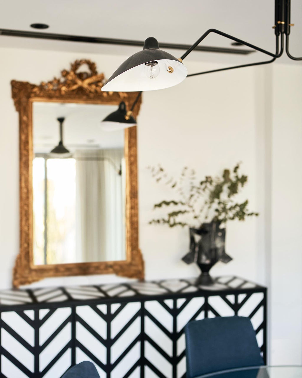Adjustable Spider Ceiling Light, Multi-Arm, Black And White, Brass, Scandinavian Modern
