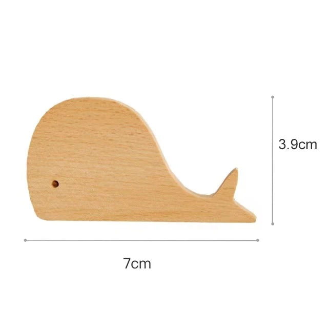 Wooden Animal Wall Hooks Self Adhesive Coat Rack For Kids Room Scandinavian Wall Decor