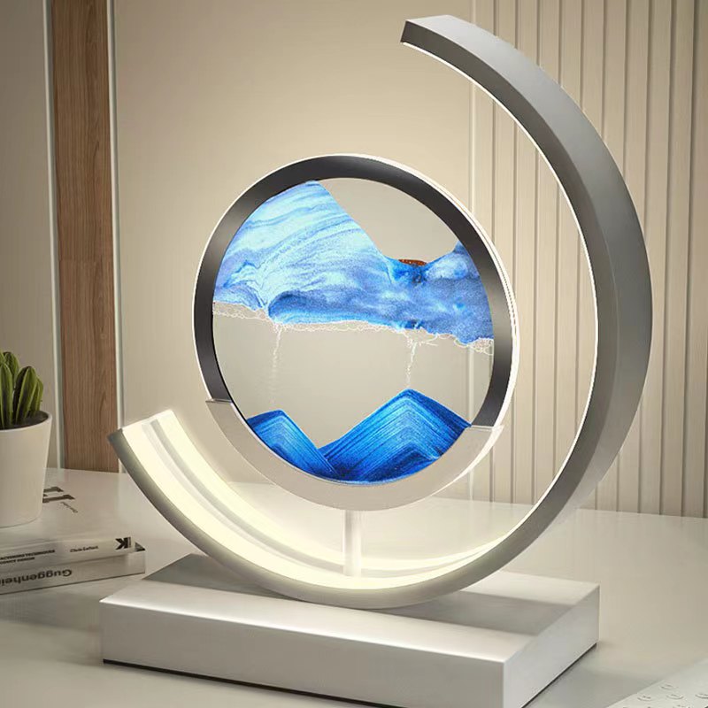 LumenVale Sandscape Lamp With Moving Sand Patterns For Calming Spaces In Modern Homes And Offices