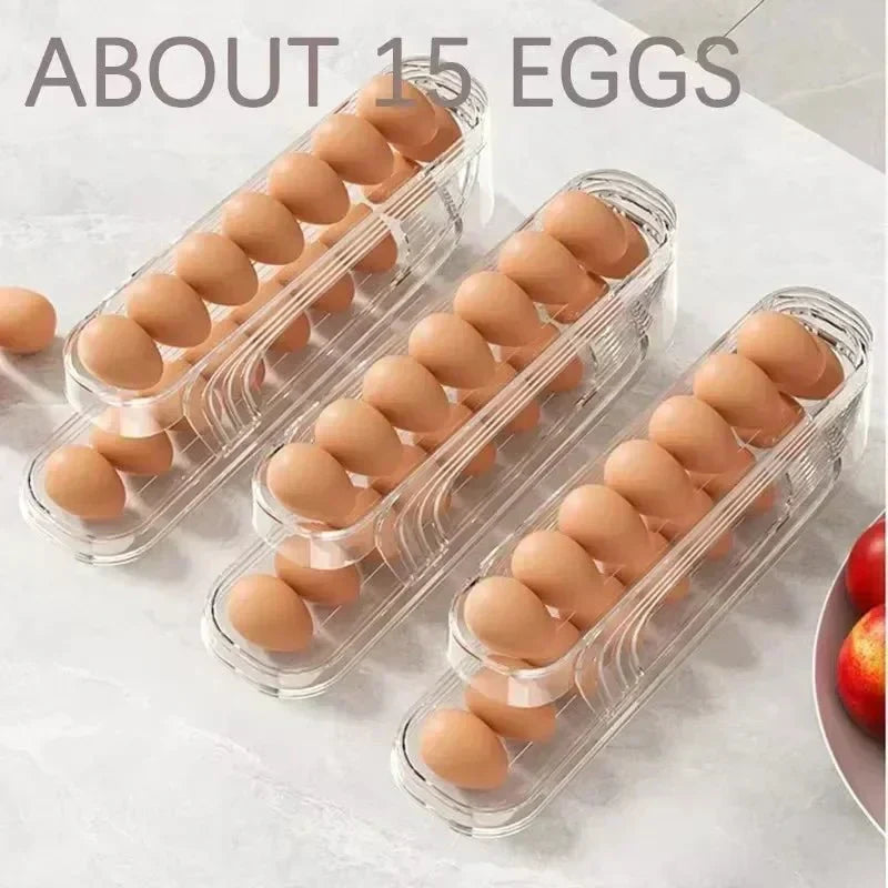EggFlow automatisk äggorganiserare med två nivåer och rullfunktion — framåtrullningsmekanism