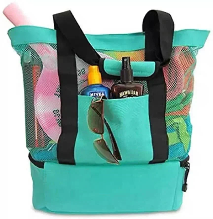 Sunwave Spacious Waterproof Tote — Stable Base and Open Mesh Design