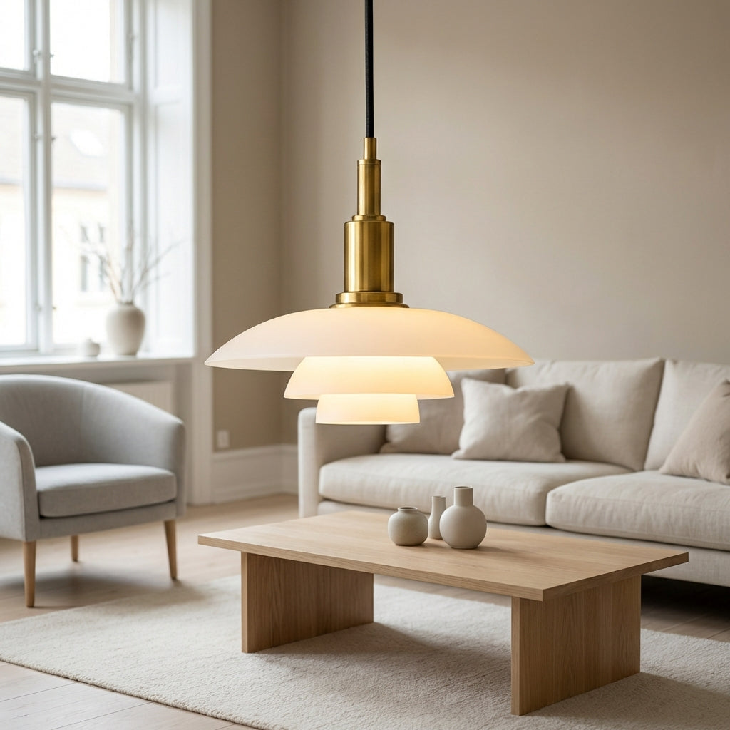 Nordell Glass Pendant And Metal Nordic Table Lamp For Dining Areas And Kitchen Islands