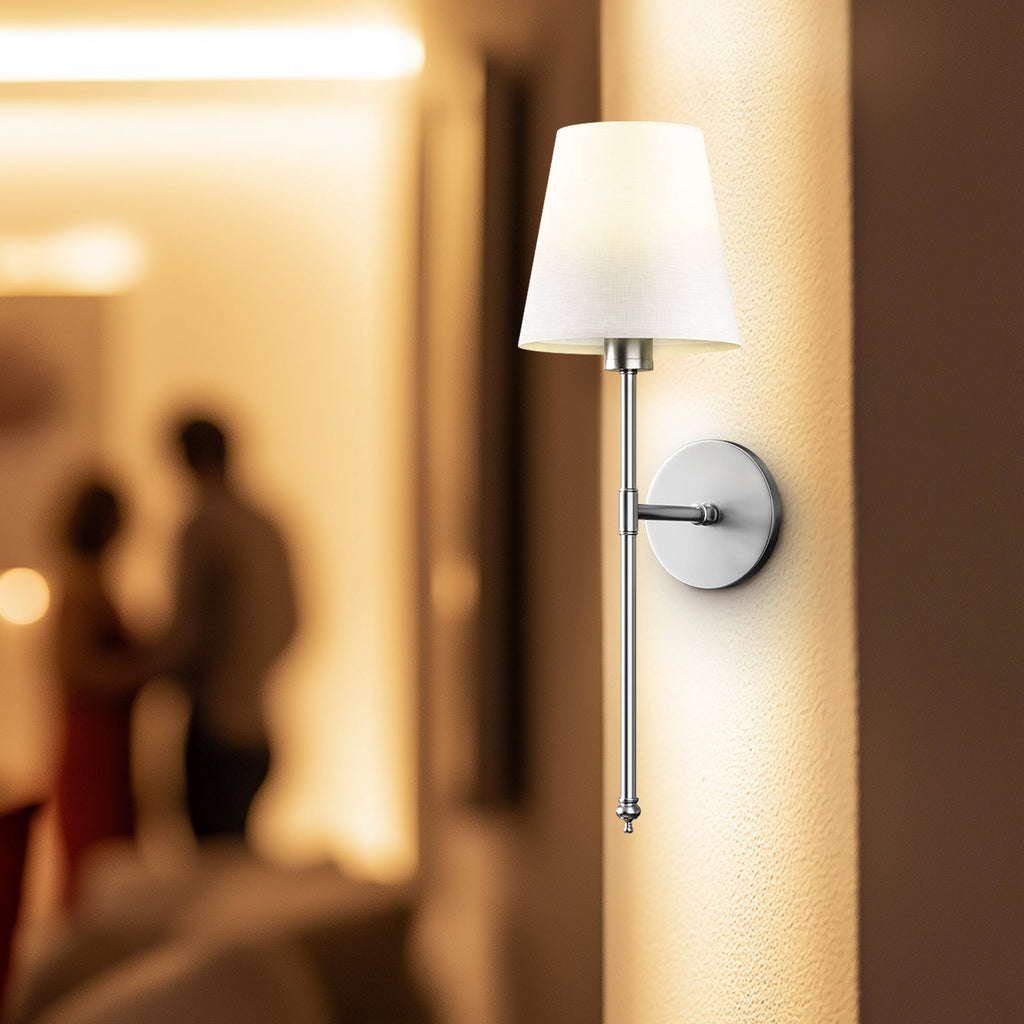 Lampada da parete wireless senza fori con telecomando, temperatura colore dimmerabile