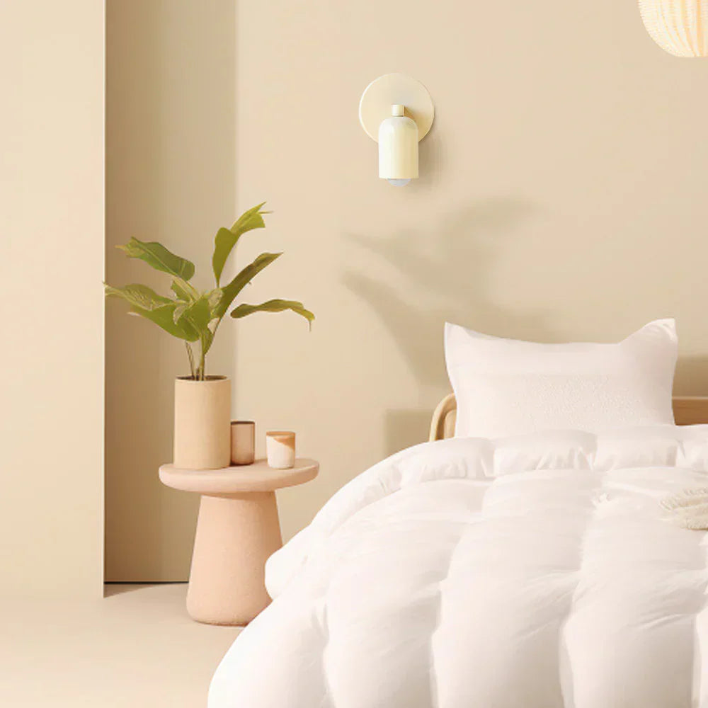 Matte Iron Wall Lamp, Modern LED 8W E27 Fixture For Indoor Living Room