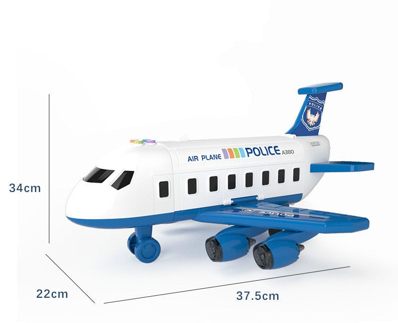 Airplane Playset With 20 Pieces, Airport Theme And Construction Vehicles