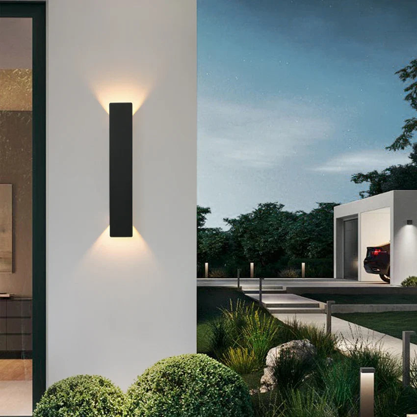Nexora Slim Exterior Wall Light With Upward Glow And Downward Glow For Modern Homes