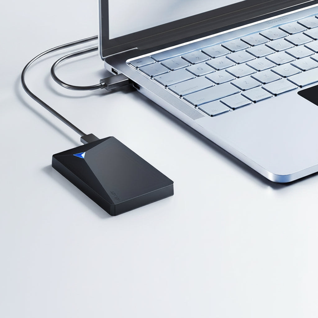 Schlanke tragbare externe SSD — Direkte USB-Verbindung, Plug-and-Play-Speicher für Desktop-PCs und Laptops