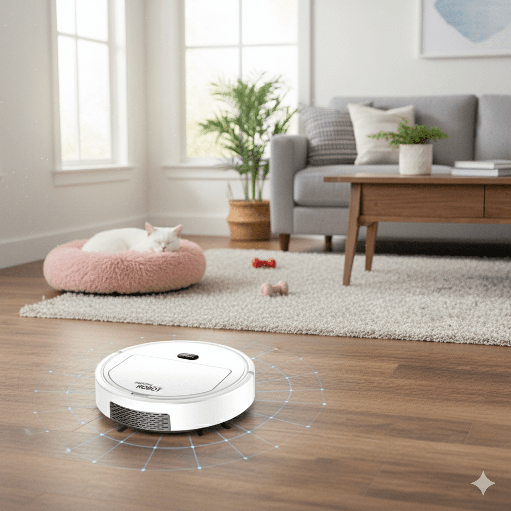 Smart Home Ultra Quiet Robot Vacuum — HEPA Filtration, Intelligent Routing, Hard Floors & Short Rugs