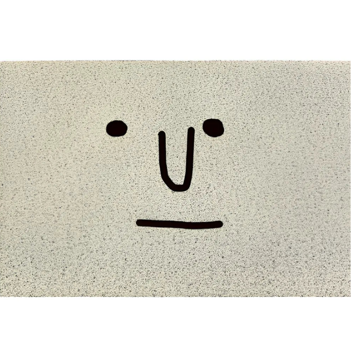 Smiley-Fußmatte – Rutschfestes PVC mit Schnelltrocknender Oberfläche Zorenza