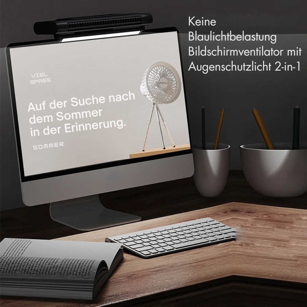 Bladeless USB Desk Clip Fan With Adjustable Airflow 360-Degree Rotation