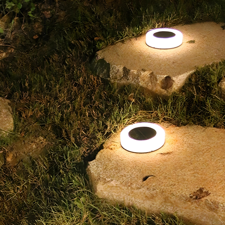 GlowTrail Ground Lights Solar Powered Outdoor Steps Pathways And Garden Edges Flush Mounted