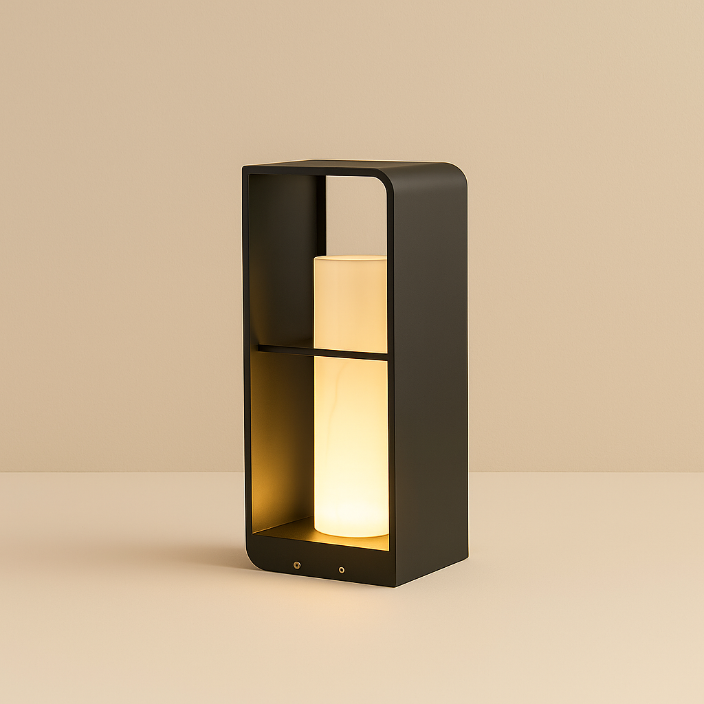 NovaLume Solar Garden Light With Marble-Style Accent For Modern Outdoor Spaces For Patios And Gardens