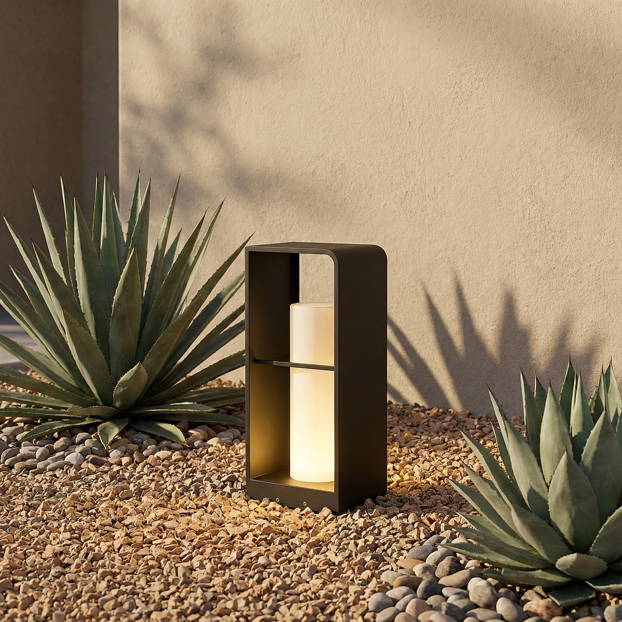 NovaLume Solar Garden Light With Marble-Style Accent For Modern Outdoor Spaces For Patios And Gardens