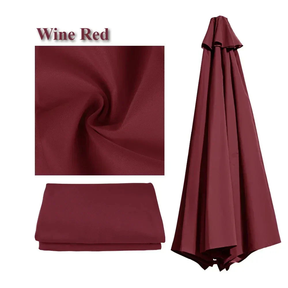 Water-Repellent Parasol Cover For 6/8 Spokes Umbrellas With Ventilation 2-3 Meters