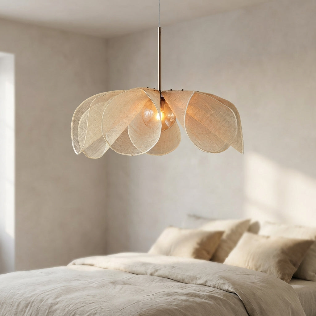 LumaNova Textile Pendant Lamp With Organic Form For Home Decor And Living Spaces