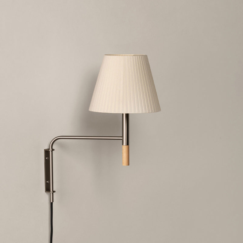 Wall Lamp Featuring Swivel Arm Modern Reading Light With Parchment Or Pleated Shade