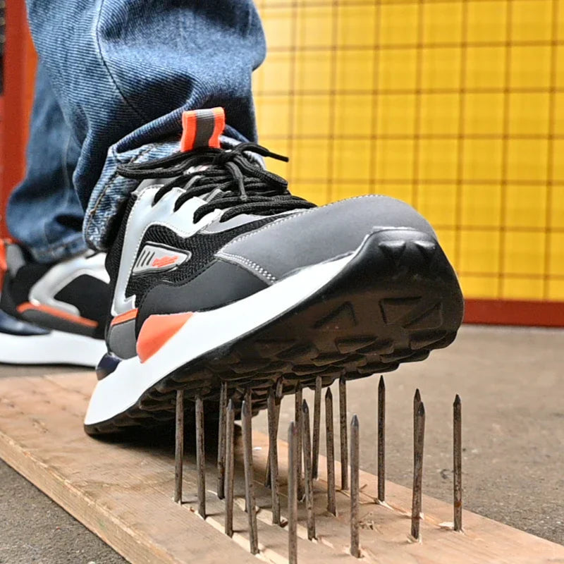 Lightweight Safety Work Shoes With Anti Slip Toe For Construction Hospitality Logistics