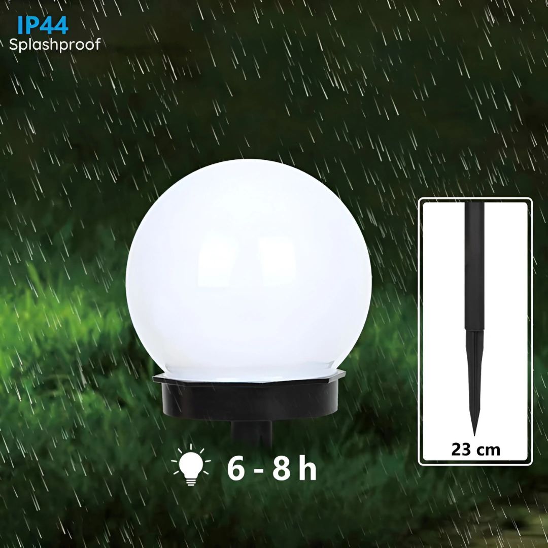 LumiGlobe 3-Pack Waterproof Solar Path Lights For Outdoor Paths And Garden Edges