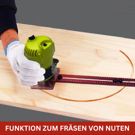 Woodworking Router With Adjustable 3-In-One Aluminum Grooving Tool