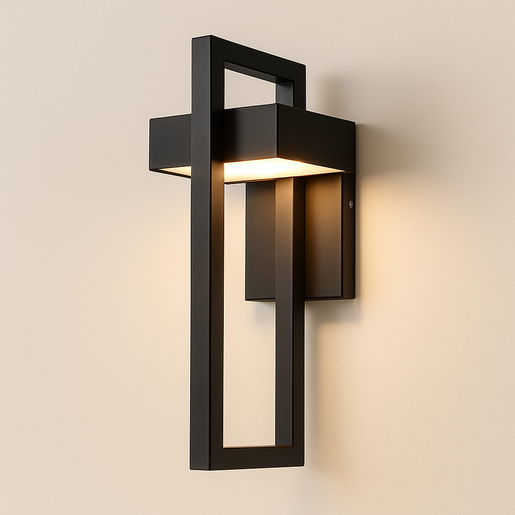 AeroLumen Contemporary Exterior Wall Light With LED Illumination For Patios And Outdoor Spaces