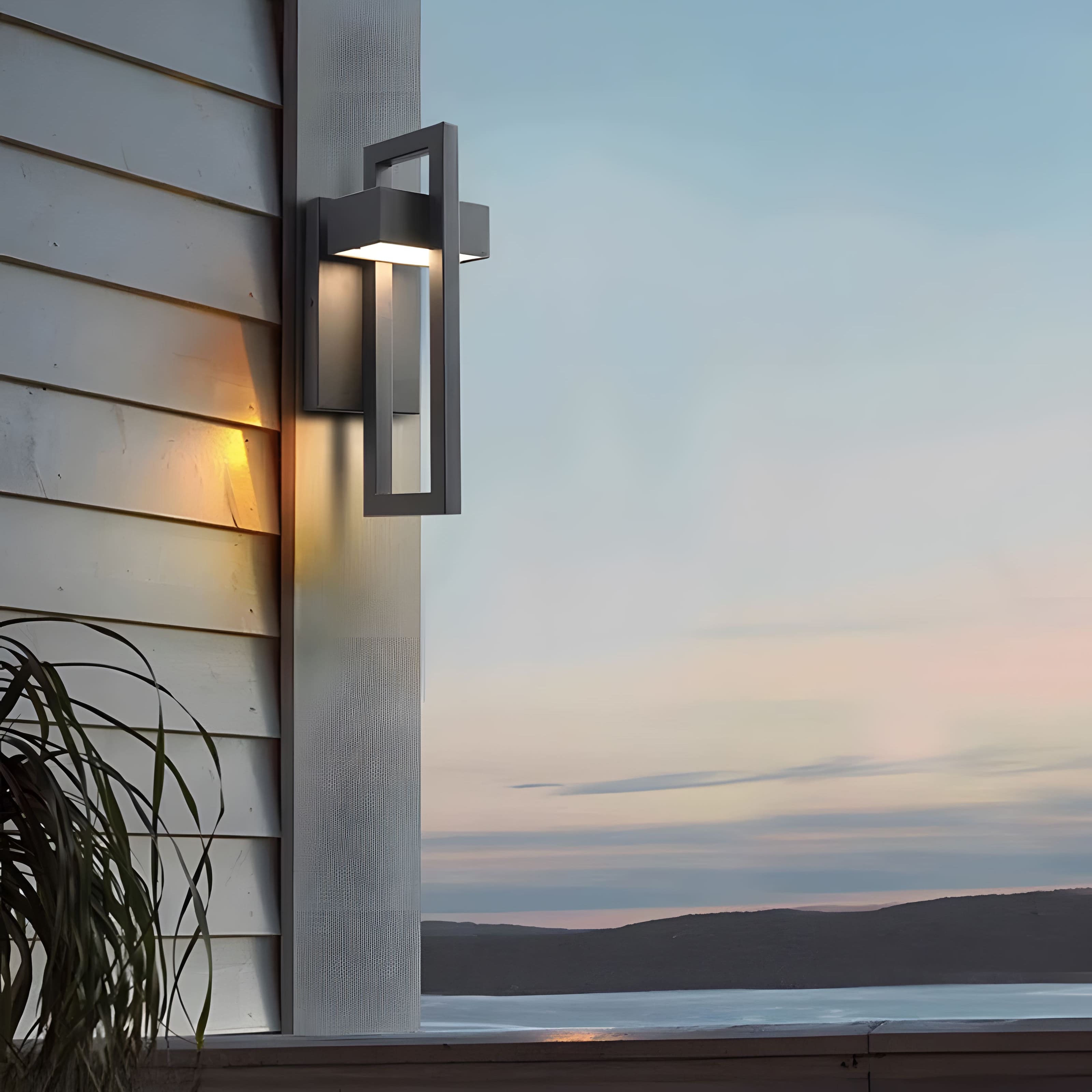 AeroLumen Contemporary Exterior Wall Light With LED Illumination For Patios And Outdoor Spaces