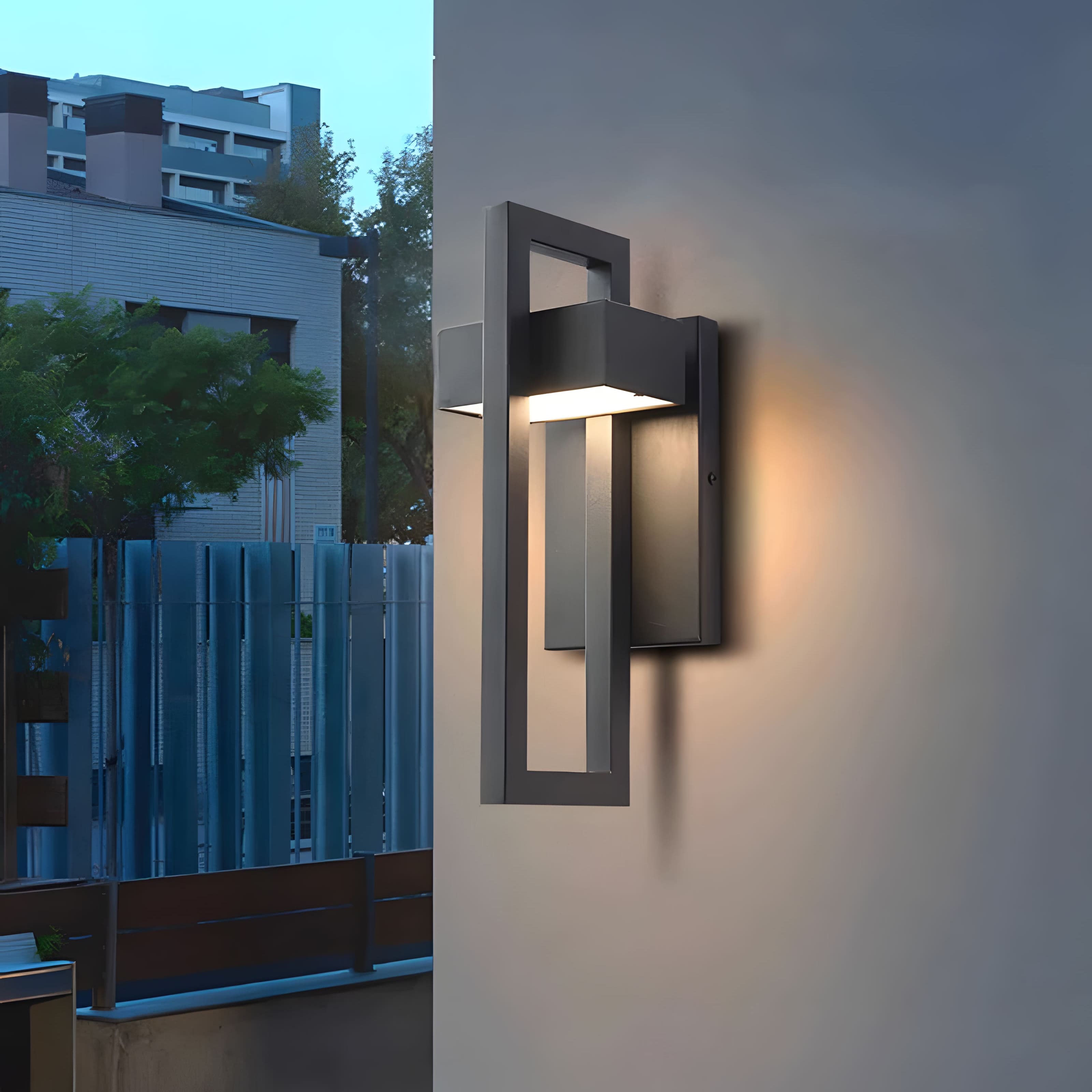 AeroLumen Contemporary Exterior Wall Light With LED Illumination For Patios And Outdoor Spaces