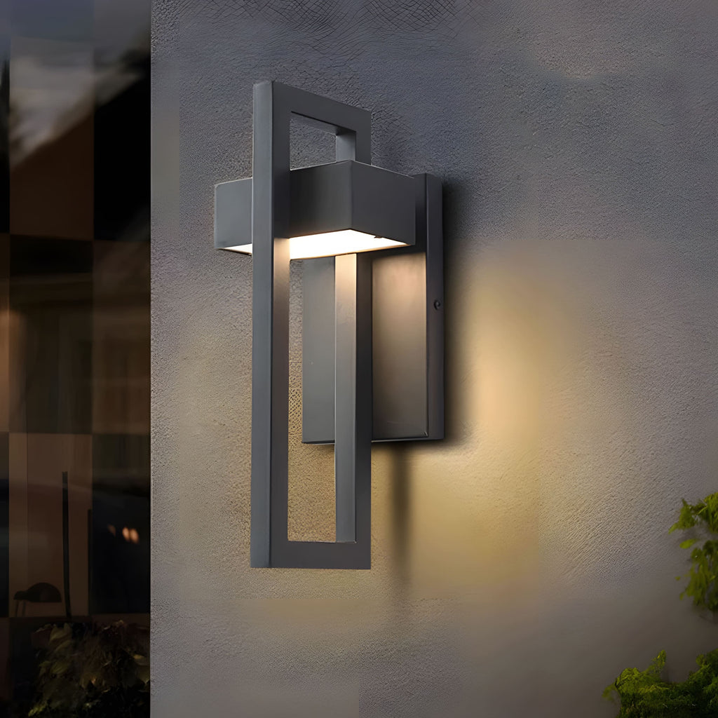 AeroLumen Contemporary Exterior Wall Light With LED Illumination For Patios And Outdoor Spaces
