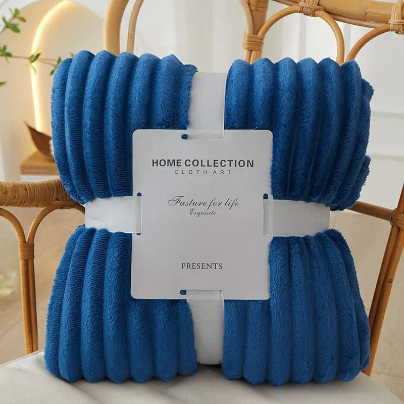 Hřejivá útulná flanelová deka ve stylu fleecu StripeWarm – plyšová povrchová struktura –