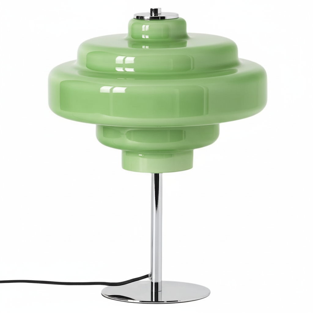 Bauhaus Style Lamp With Coloured Glass Accents For Modern Living Rooms And Hallways