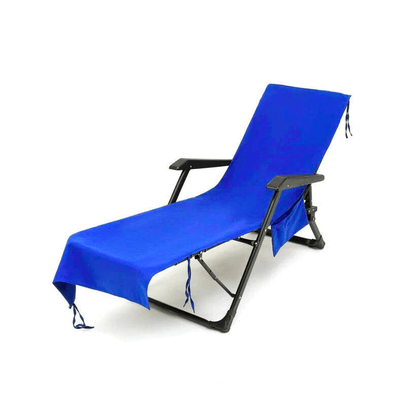 SunLounge-handduk — överdimensionerade sidofickor, halkfria stretchytor