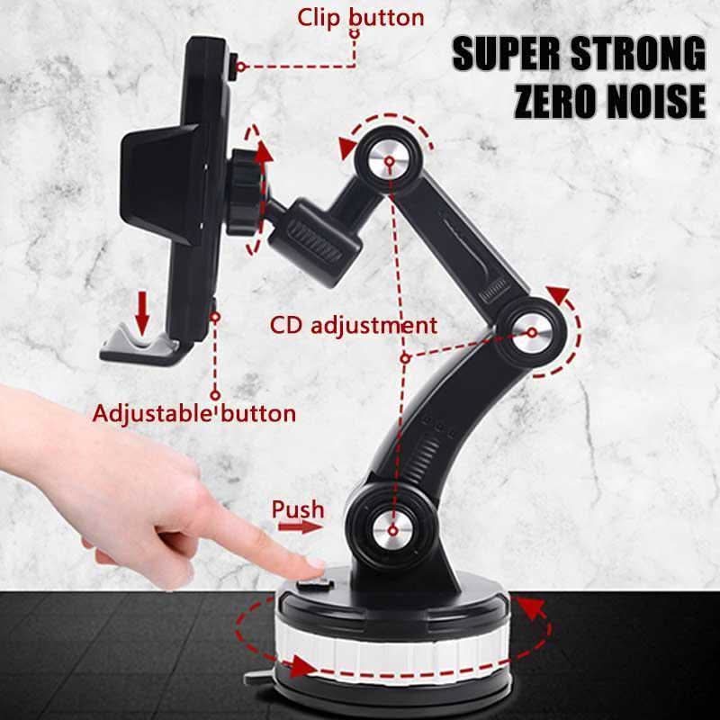 Soporte de teléfono UltraGrip con ventosa de succión potente y rotación de 360 grados