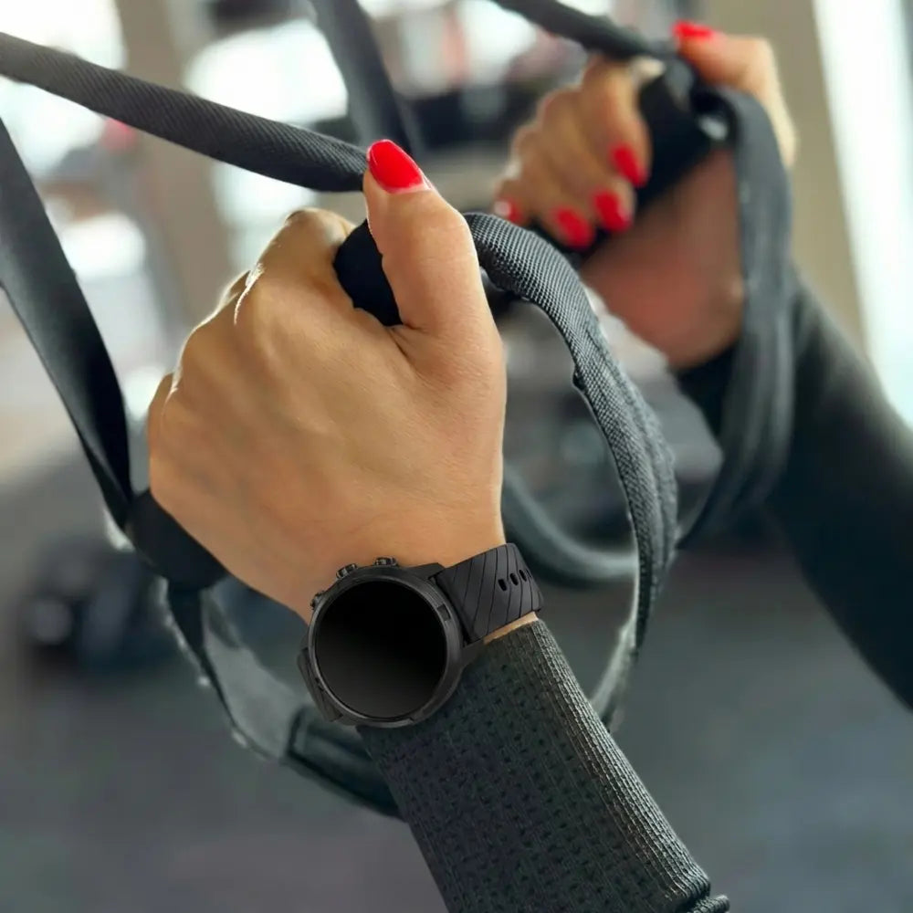 Suunto 9 Baro Smart Watch Strap — Black Silicone Replacement Band