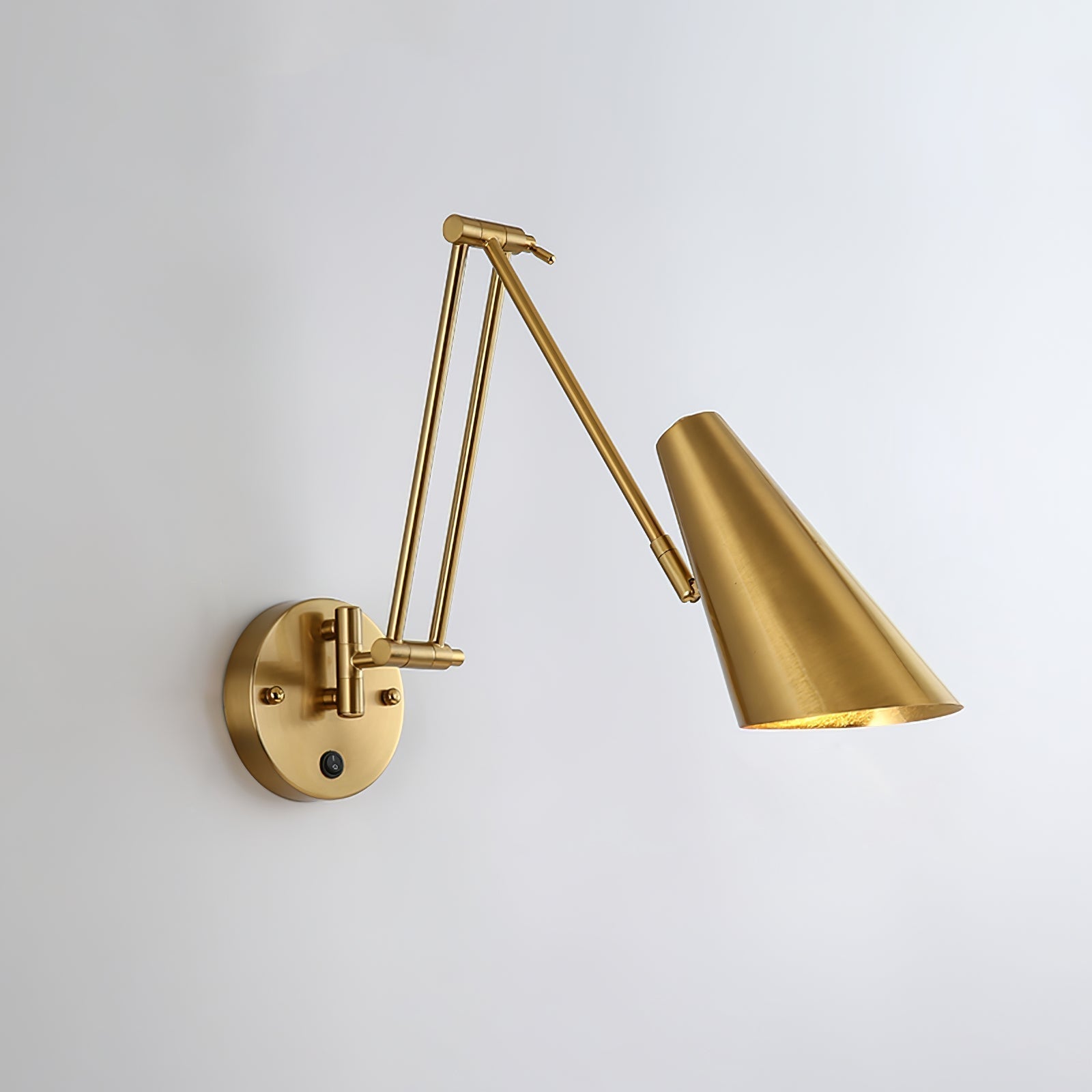 Industrial Adjustable Wall Lamp With Swivel Arm E26 E27 Socket For Reading And Bedroom