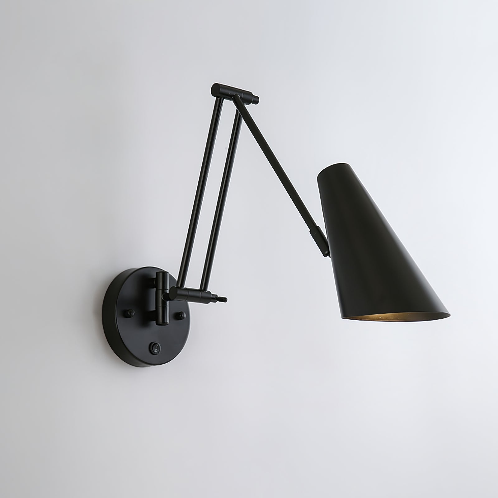 Industrial Adjustable Wall Lamp With Swivel Arm E26 E27 Socket For Reading And Bedroom