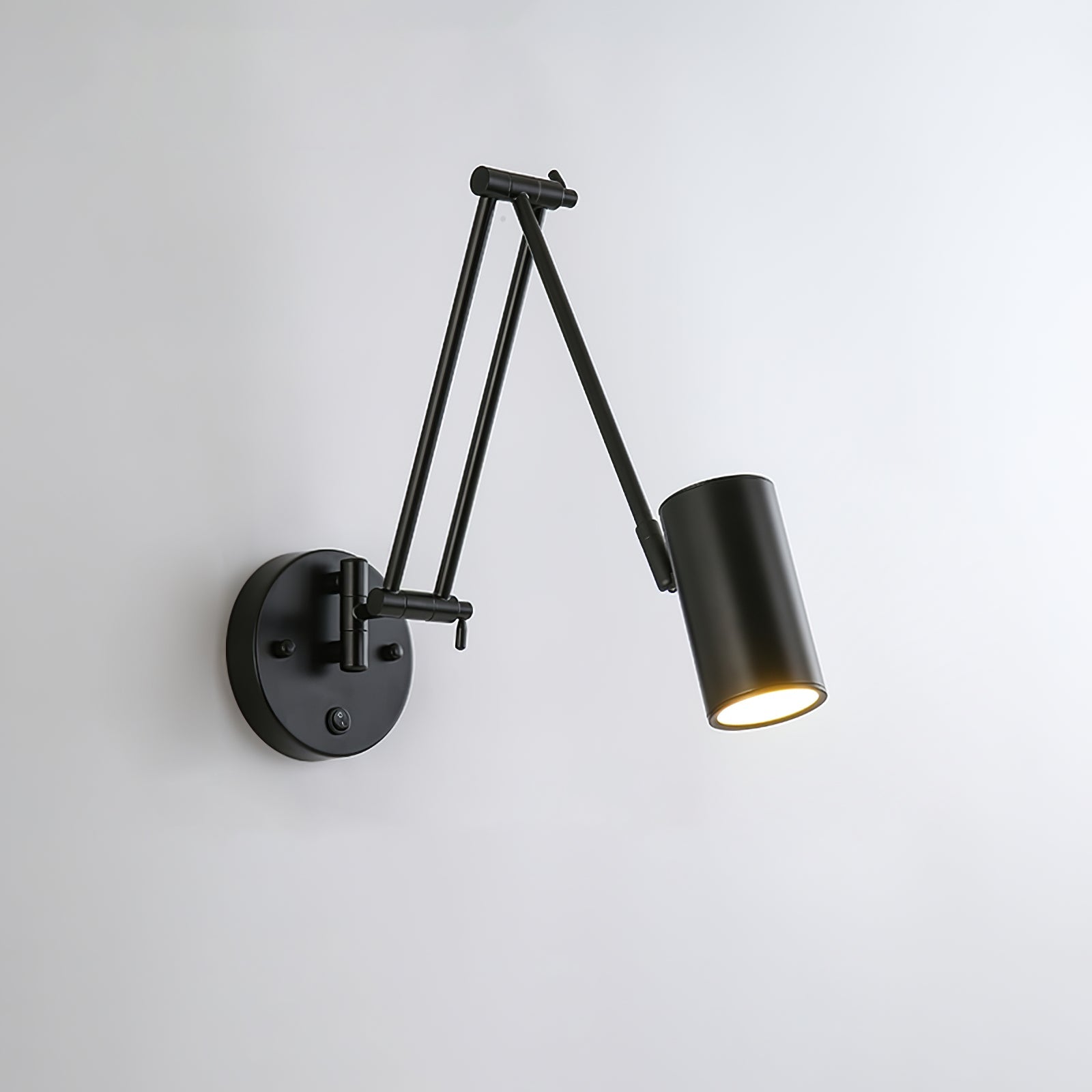 Industrial Adjustable Wall Lamp With Swivel Arm E26 E27 Socket For Reading And Bedroom