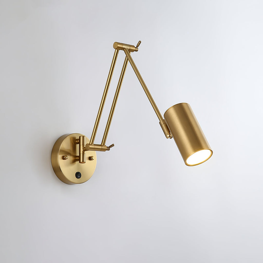 Industrial Adjustable Wall Lamp With Swivel Arm E26 E27 Socket For Reading And Bedroom