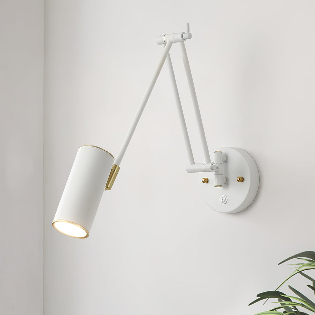 Industrial Adjustable Wall Lamp With Swivel Arm E26 E27 Socket For Reading And Bedroom