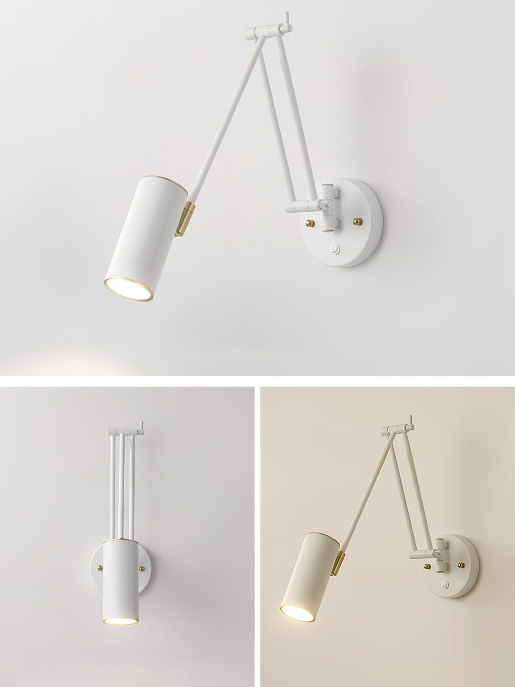 Industrial Adjustable Wall Lamp With Swivel Arm E26 E27 Socket For Reading And Bedroom