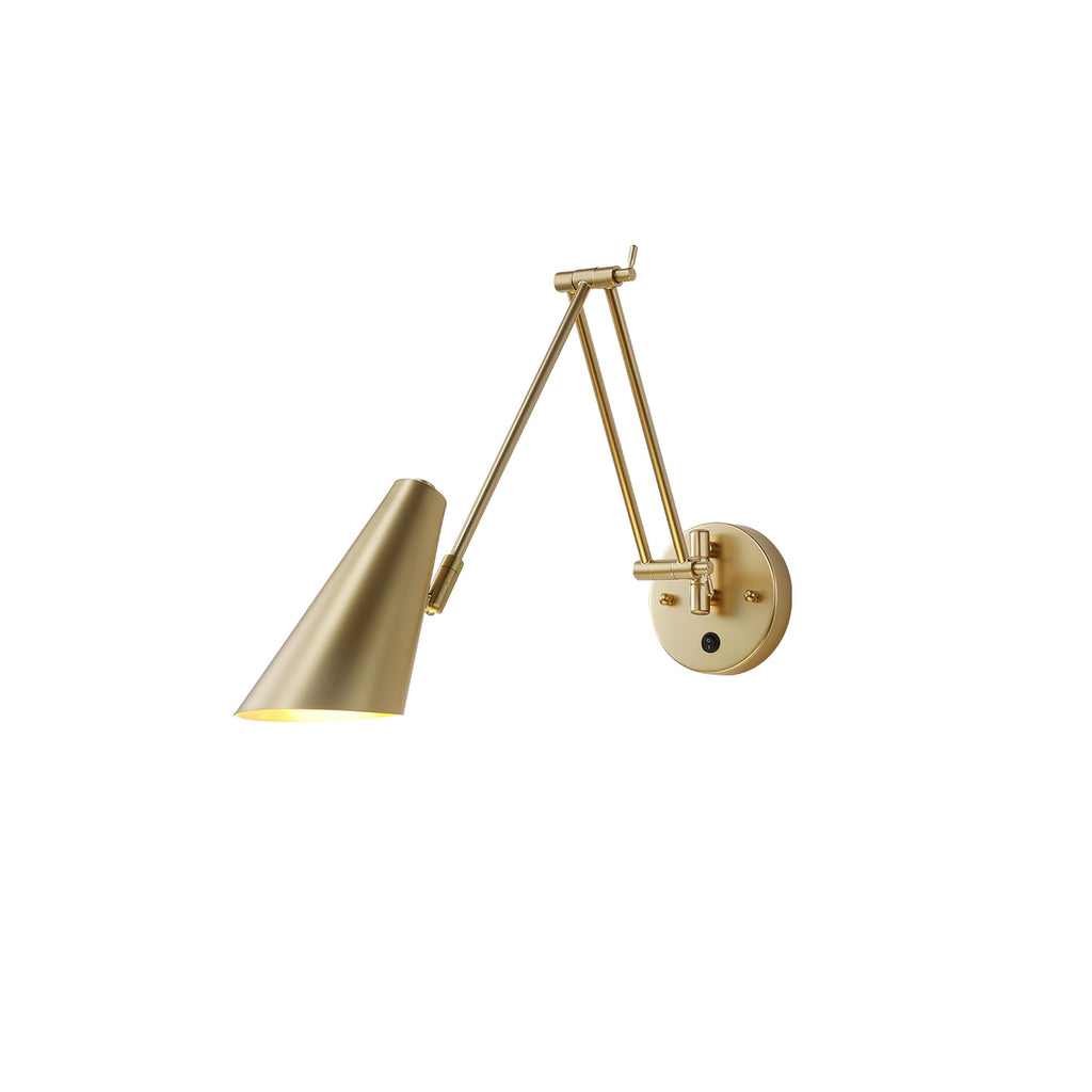 Industrial Adjustable Wall Lamp With Swivel Arm E26 E27 Socket For Reading And Bedroom
