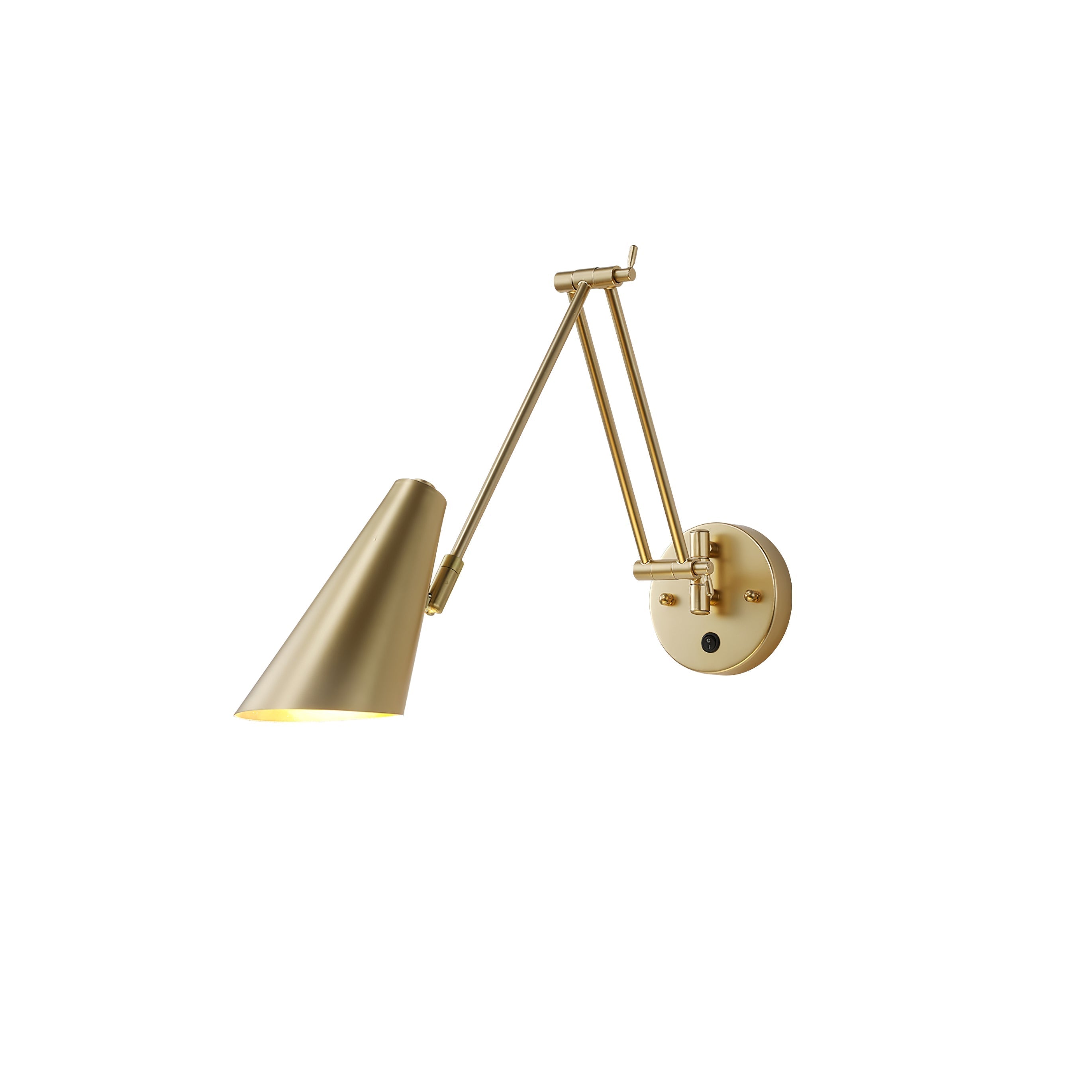 Industrial Adjustable Wall Lamp With Swivel Arm E26 E27 Socket For Reading And Bedroom