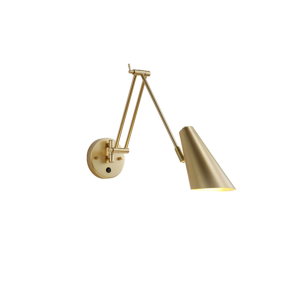 Industrial Adjustable Wall Lamp With Swivel Arm E26 E27 Socket For Reading And Bedroom