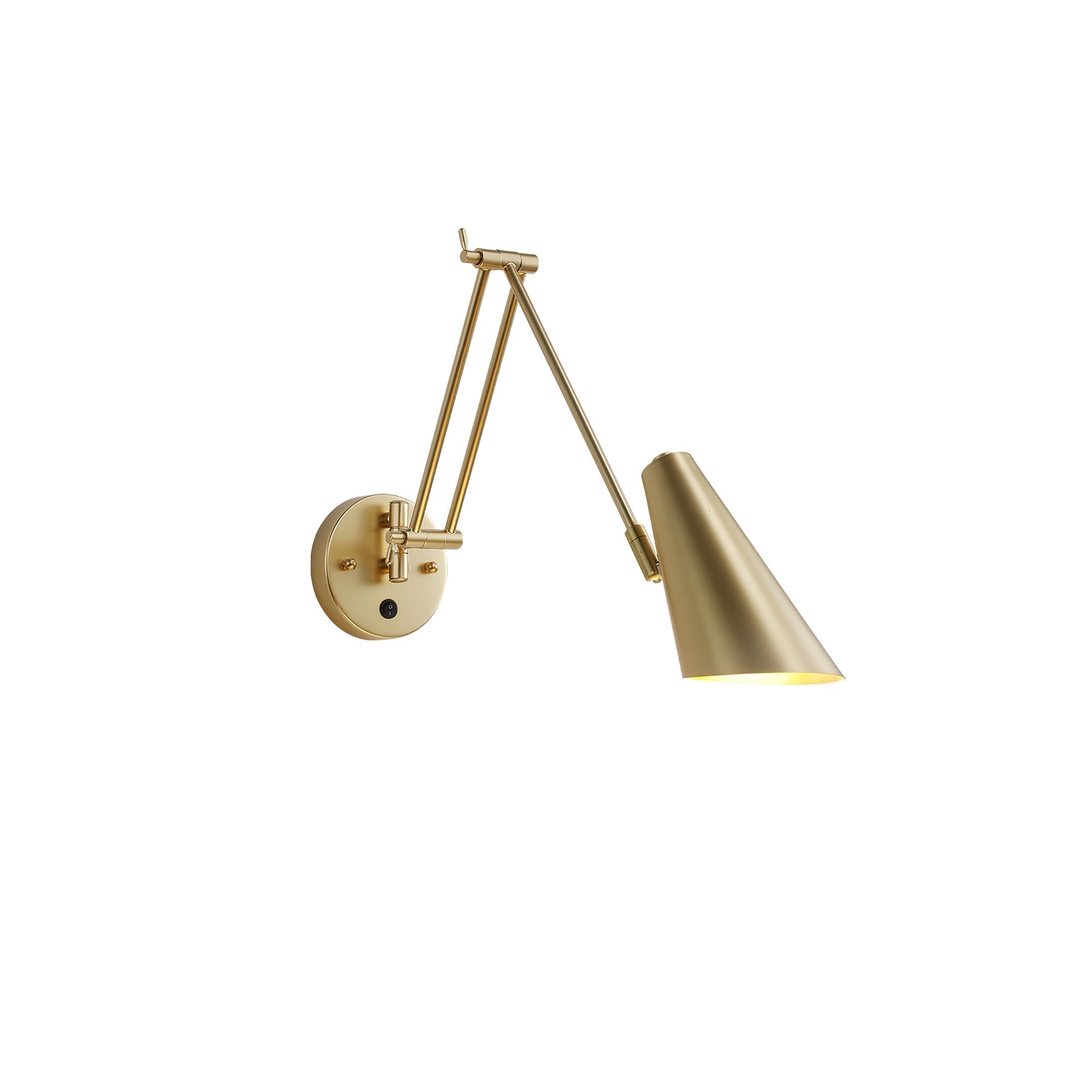 Industrial Adjustable Wall Lamp With Swivel Arm E26 E27 Socket For Reading And Bedroom