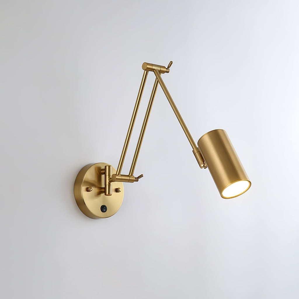 Industrial Adjustable Wall Lamp With Swivel Arm E26 E27 Socket For Reading And Bedroom