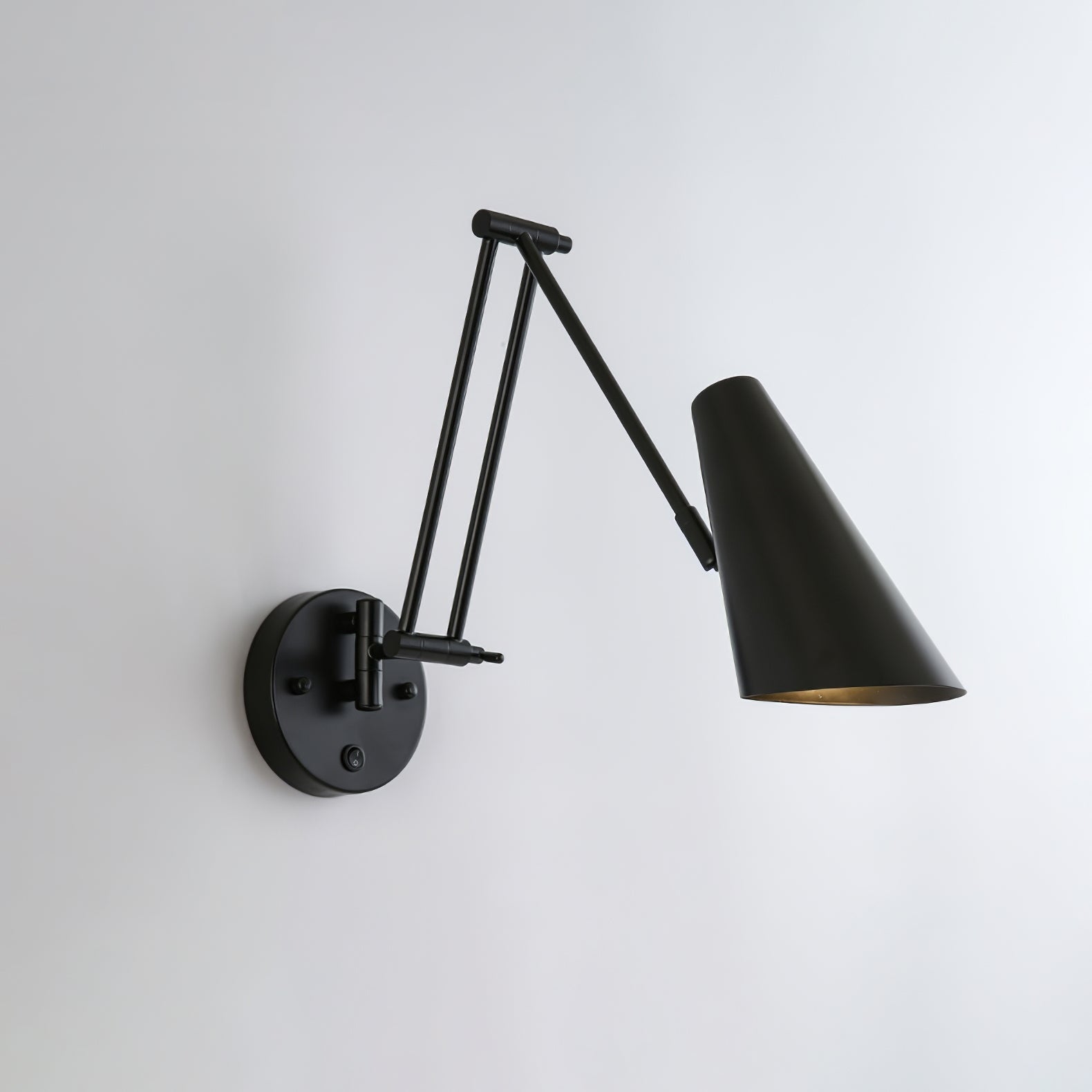 Industrial Adjustable Wall Lamp With Swivel Arm E26 E27 Socket For Reading And Bedroom