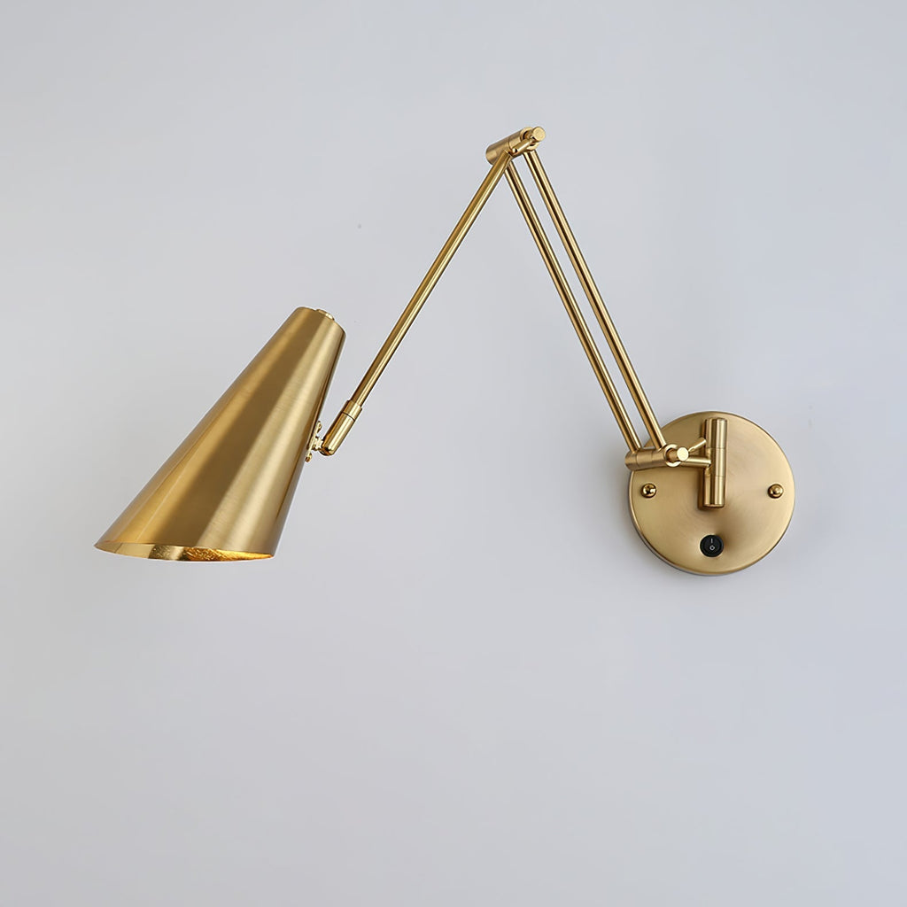 Industrial Adjustable Wall Lamp With Swivel Arm E26 E27 Socket For Reading And Bedroom