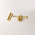 Versatile Wall Light With Adjustable Arm And Cylindrical Spotlight In Brass Or Black Metal