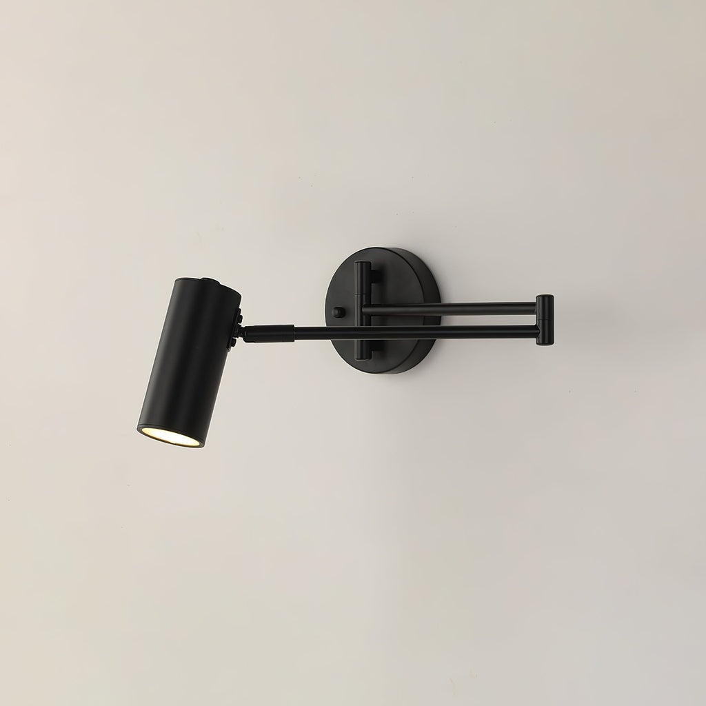 Industrial Iron Wall Lamp With 180 Degree Swivel Arm For Reading Bedroom Nightstand