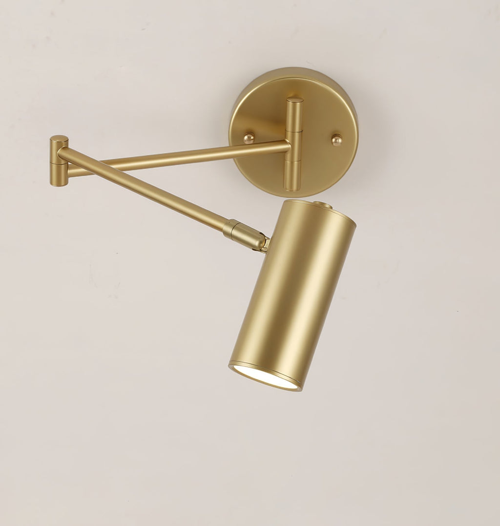 Industrial Iron Wall Lamp With 180 Degree Swivel Arm For Reading Bedroom Nightstand