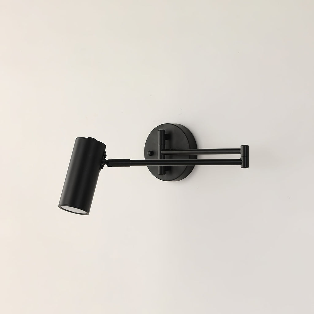 Industrial Iron Wall Lamp With 180 Degree Swivel Arm For Reading Bedroom Nightstand