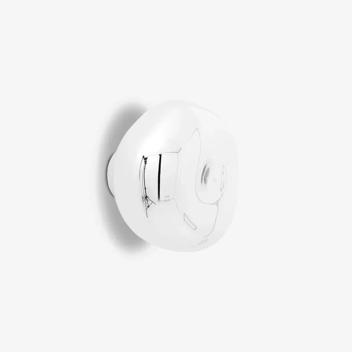 Wall Light With Sculpted Melted Acrylic Shade For Indoor Ambient And Accent Lighting